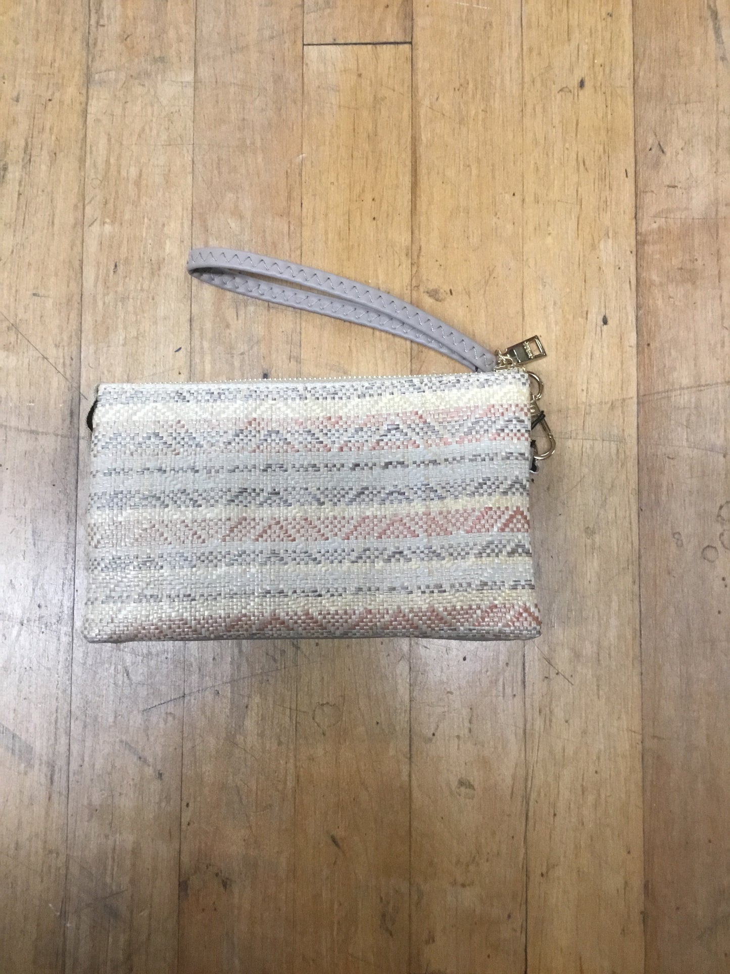 Jen & Co Woven Stripped Clutch
