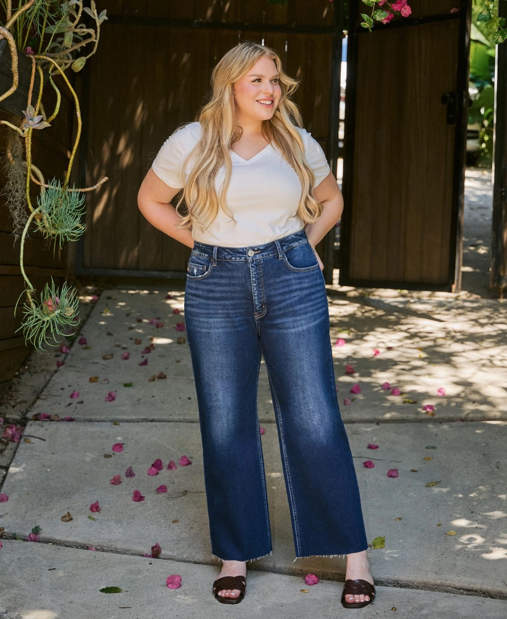 Vervet Super High Rise Wide Leg Jeans