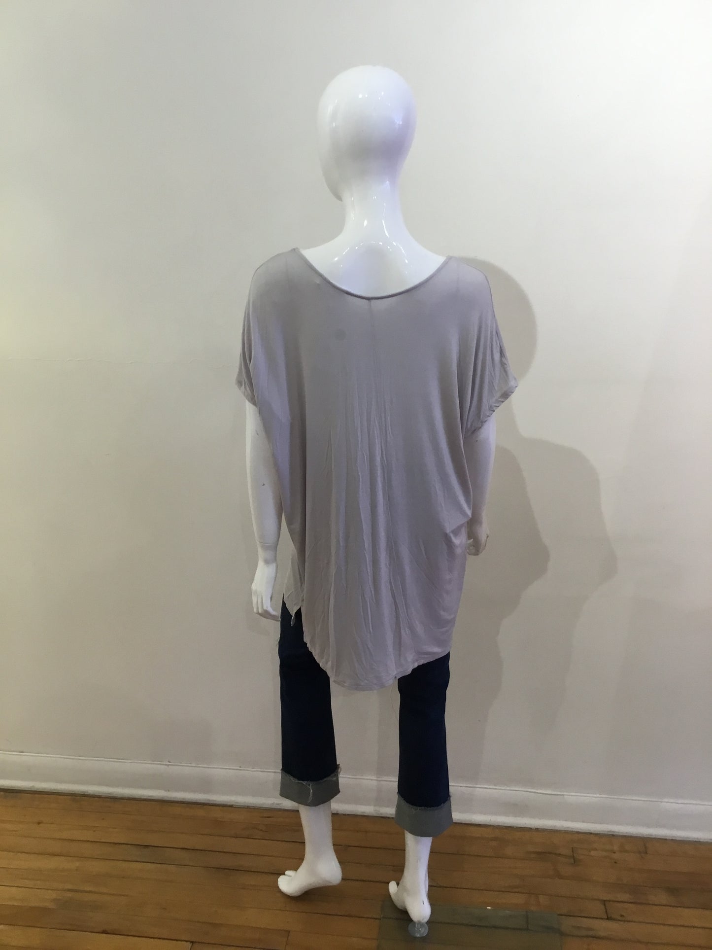 Double Zero Gray V-neck