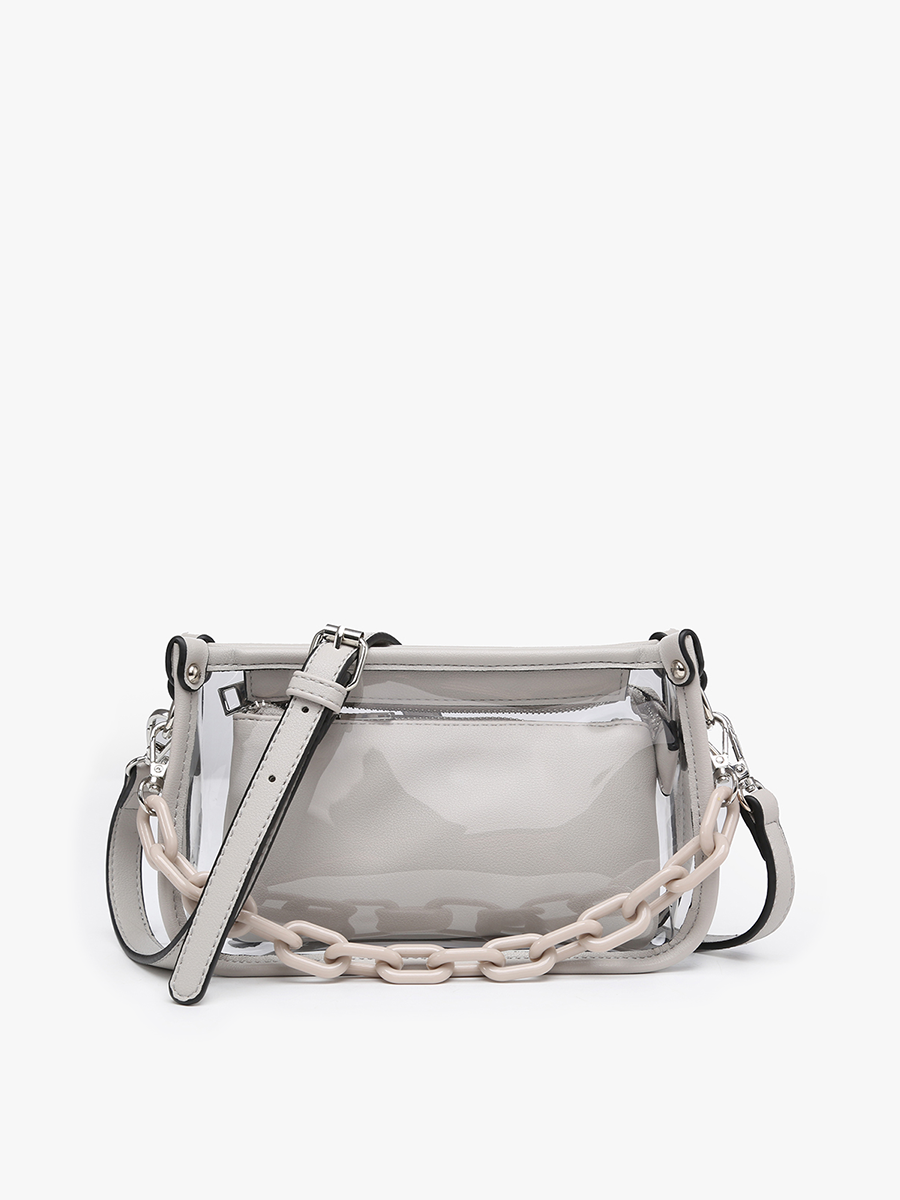 Jen & Co Silver Transparent Bag