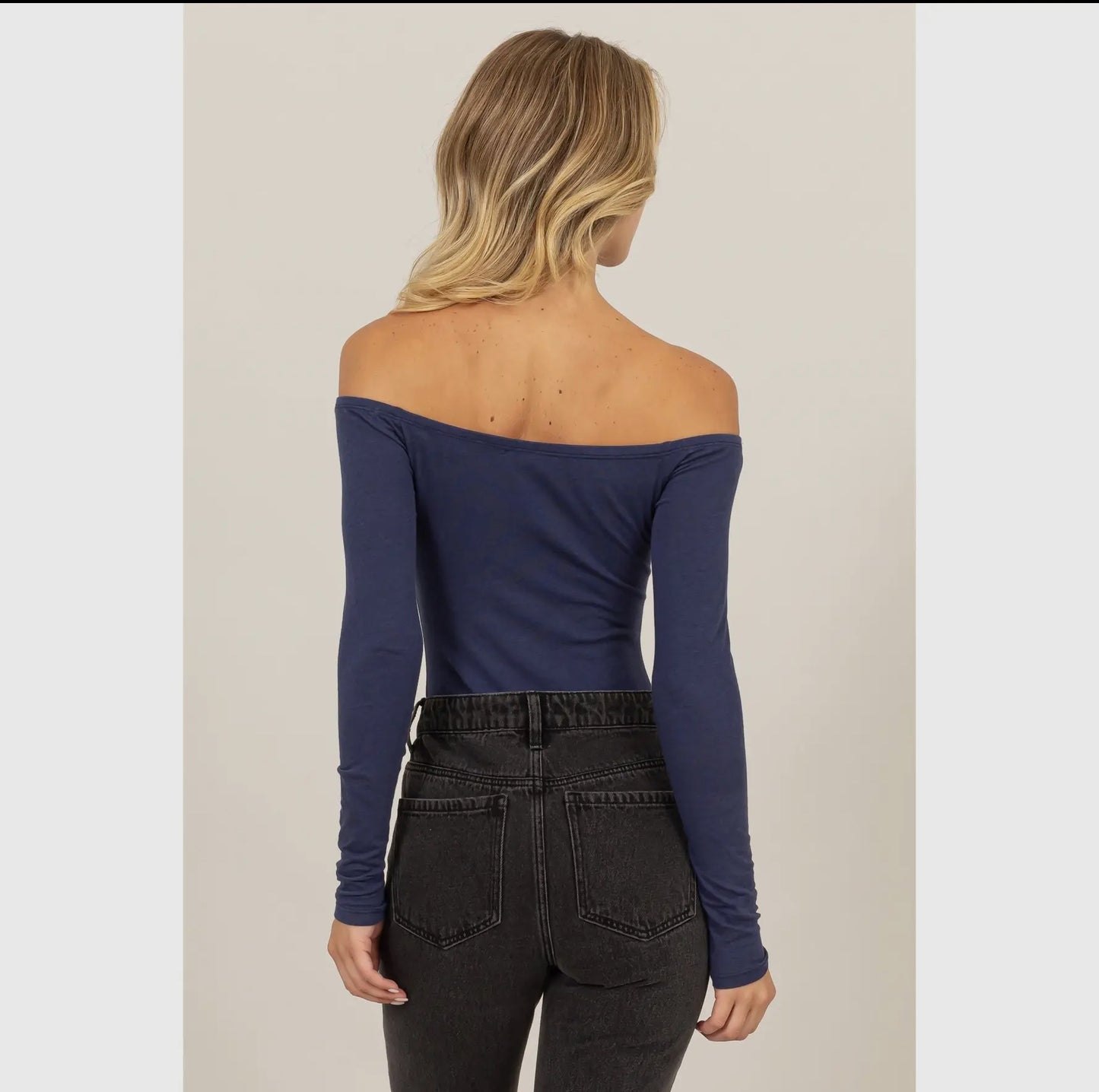 Double zero long sleeve off shoulder body suit