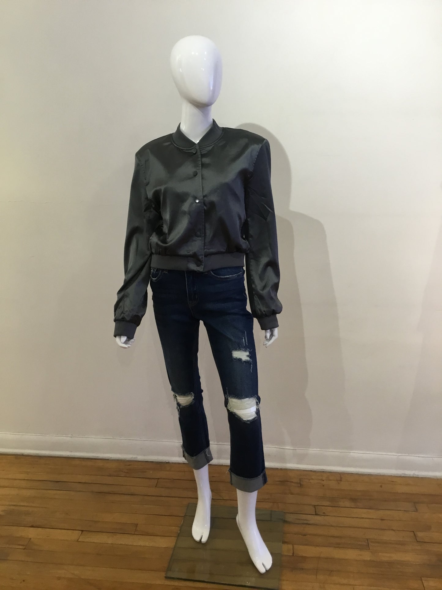 Silk Bomber Jacket