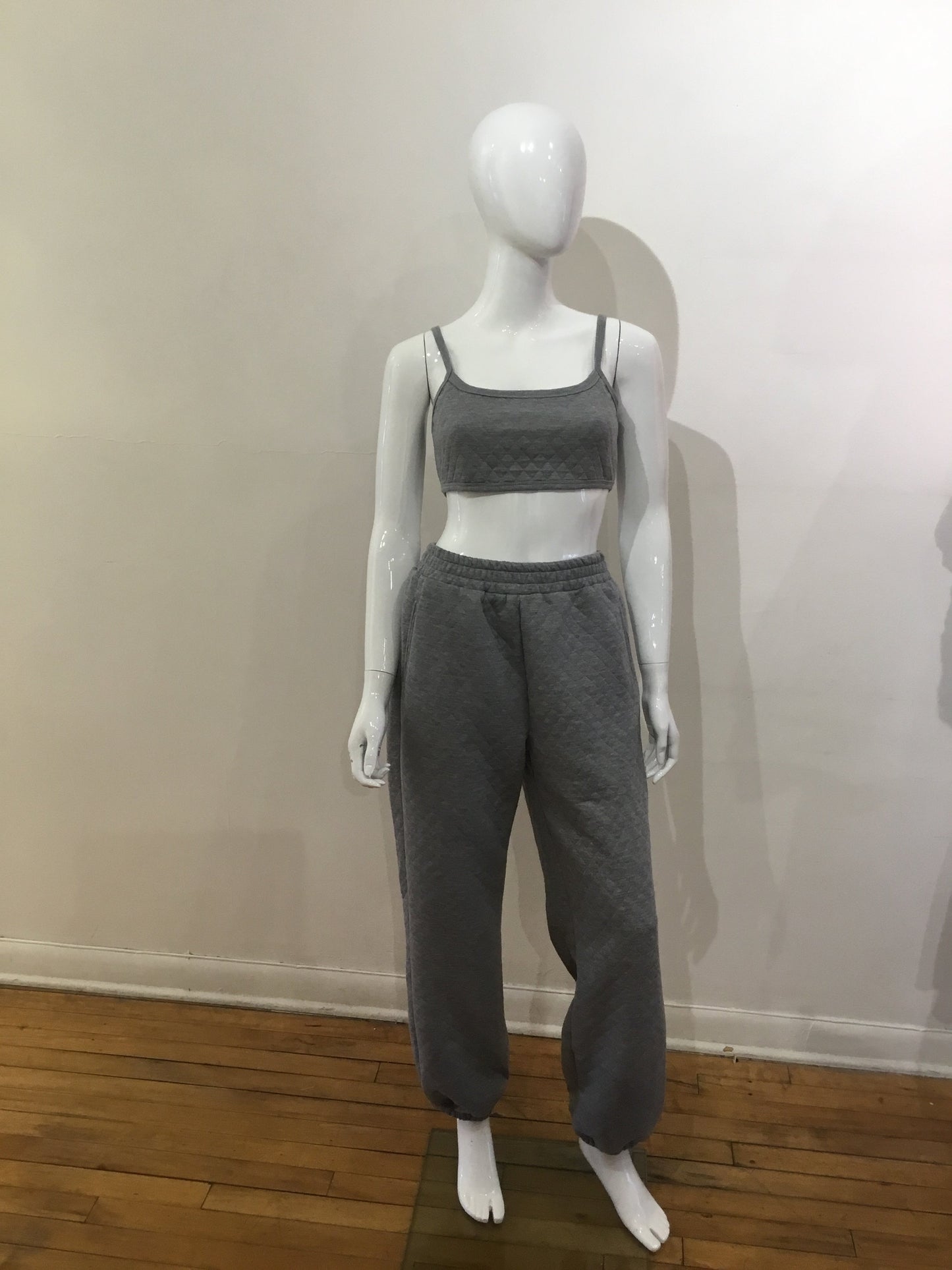 Papermoon grey quilted sweatpants