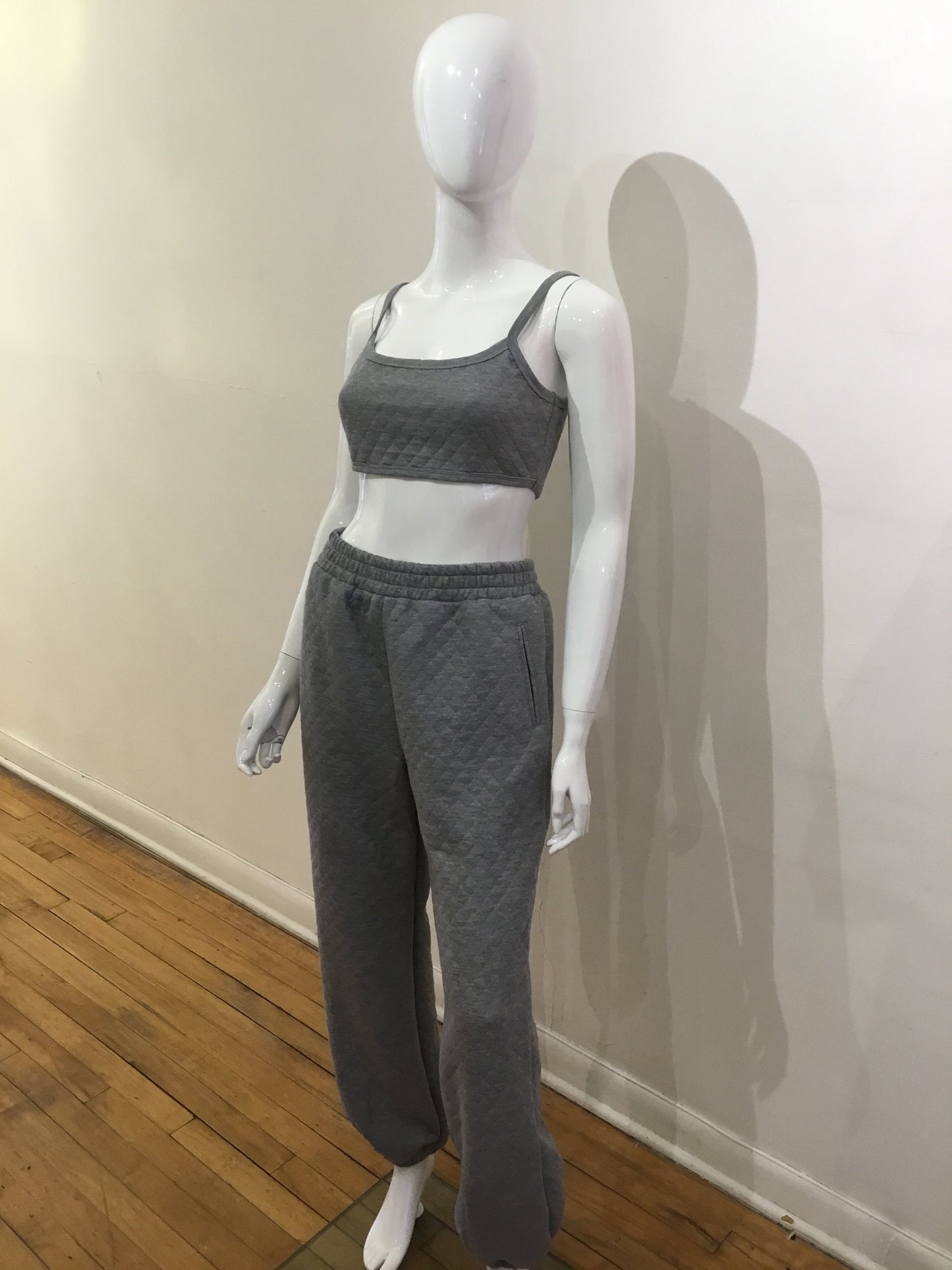 Papermoon grey quilted sweatpants