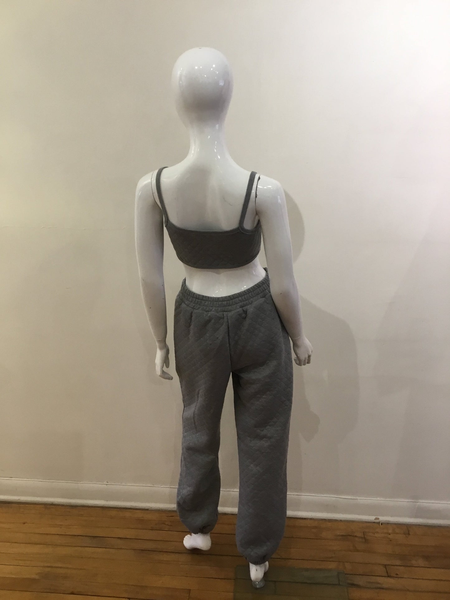 Papermoon grey quilted sweatpants
