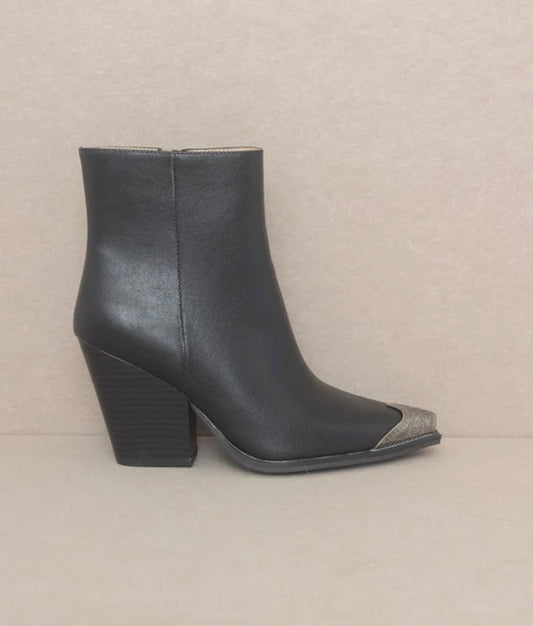 Western Black Bootie