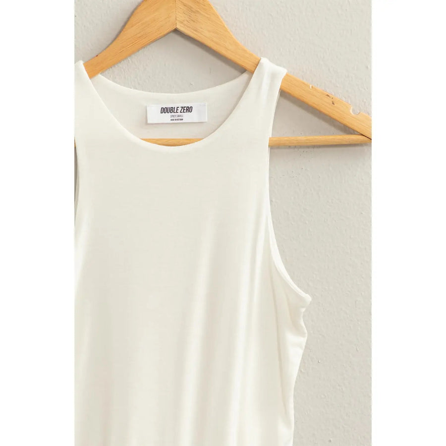 Double Zero White Tank Bodysuit