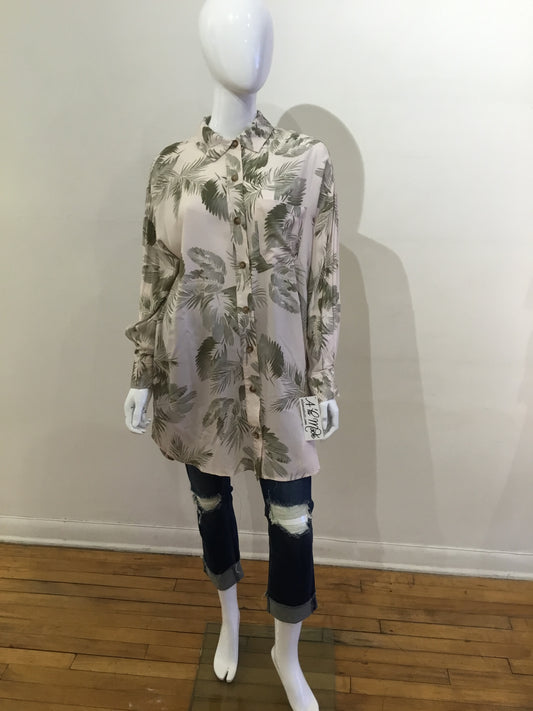 Dress Forum Palm Button Down Tunic
