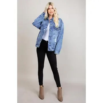 Distressed Denim Jacket