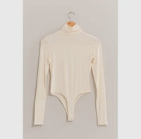 Double Zero Cream Turtleneck Bodysuit