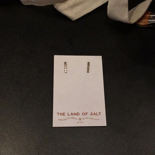 The land of salt silver stud earrings