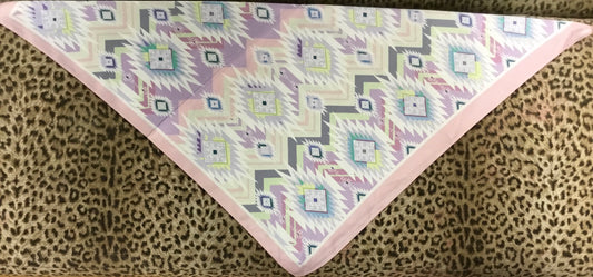 Pastel Aztec Satin Scarf