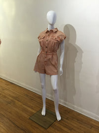 Fate Pink Denim Romper