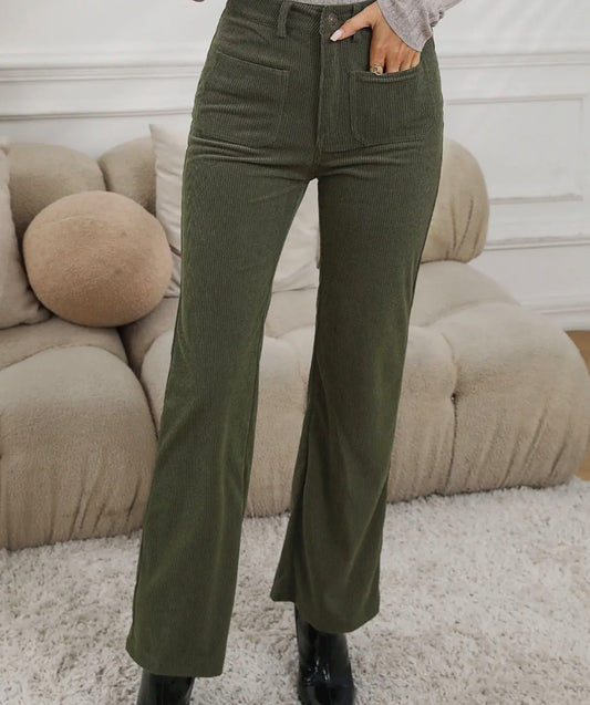 Pretty Bash Corduroy High Waisted Pants