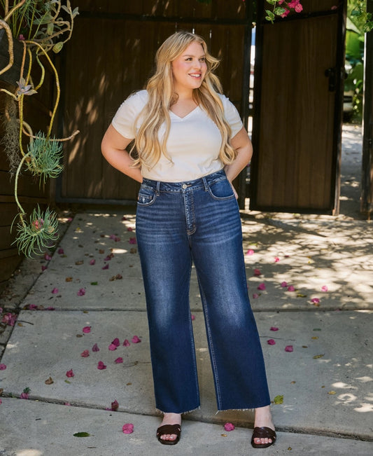 Vervet Super High Rise Wide Leg Jeans
