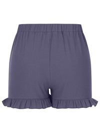 Frill Elastic Waist Shorts