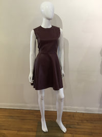 Fate Maroon Faux Leather Dress