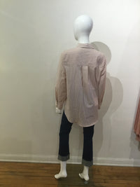 By Together Striped Button Down Top