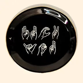 Sign Language Jewelry Dish