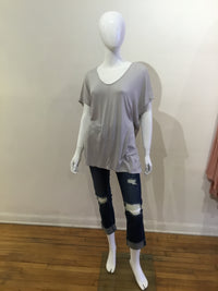 Double Zero Gray V-neck