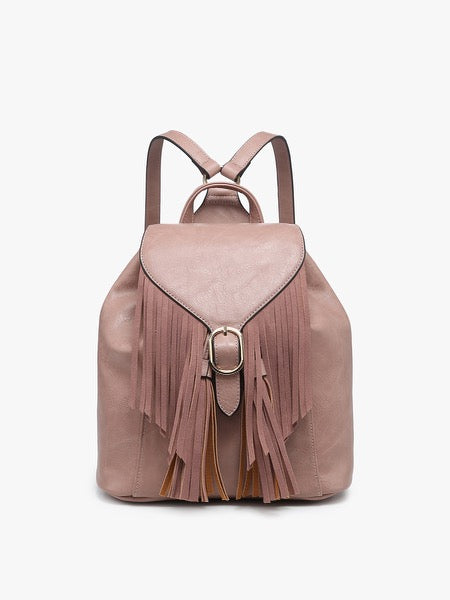 Vegan Leather Pink Backpack