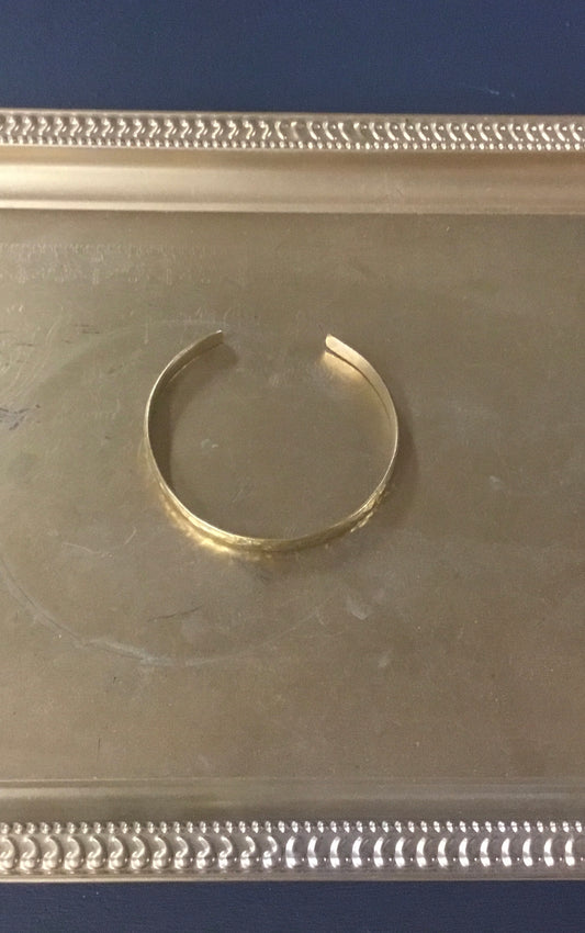 Textured Gold Bangle