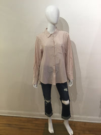By Together Striped Button Down Top