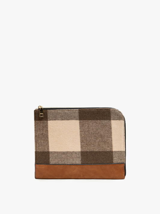Jen & Co Plaid Clutch