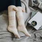 Striped Pom Socks