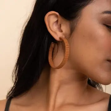 Suede Hoop Earrings