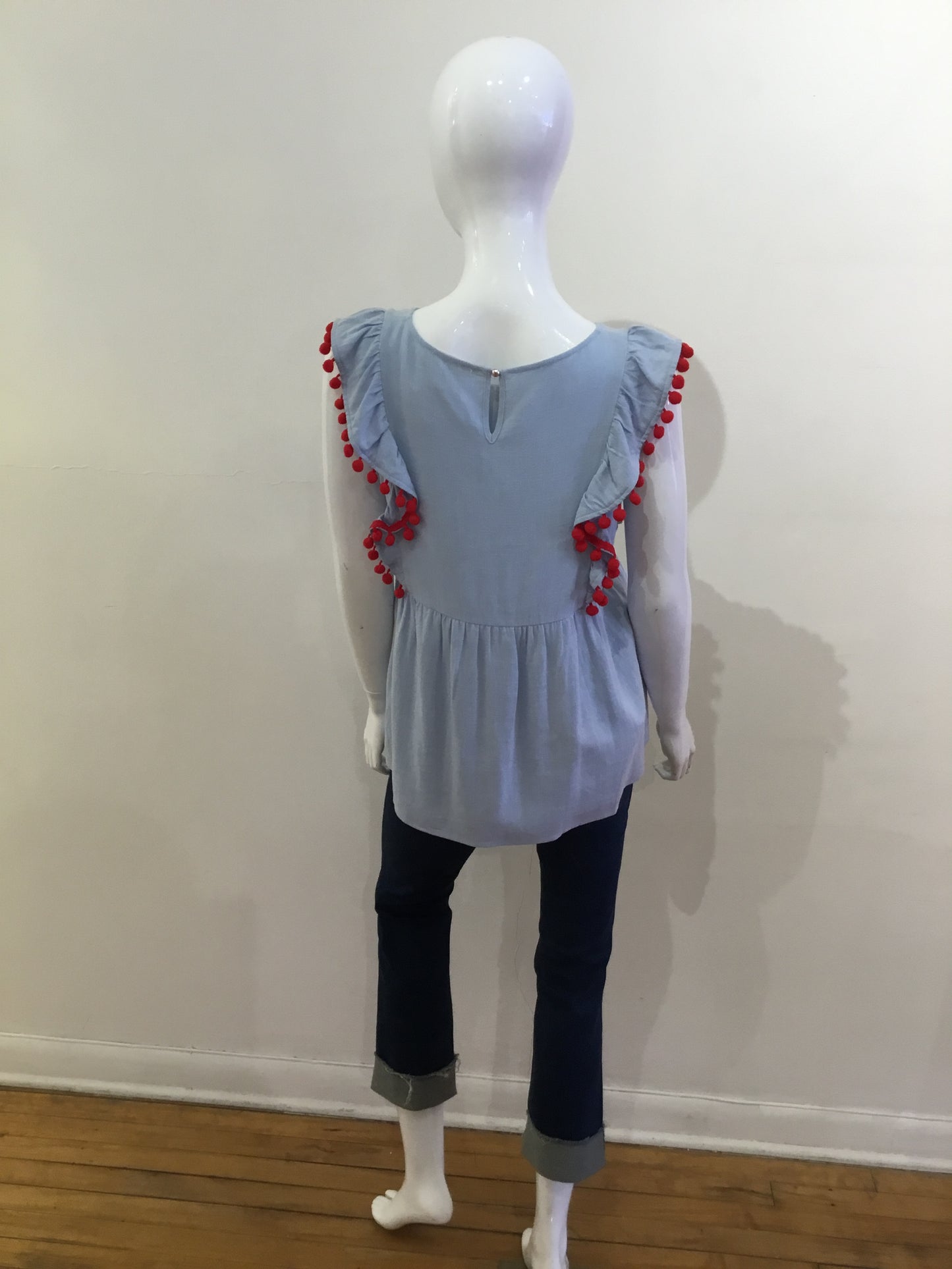 Savannah Jane Blue and Red Blouse