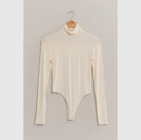 Double Zero Cream Turtleneck Bodysuit