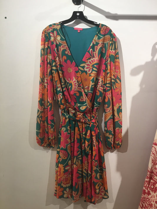 Flying Tomato Pink and Orange Floral Dress